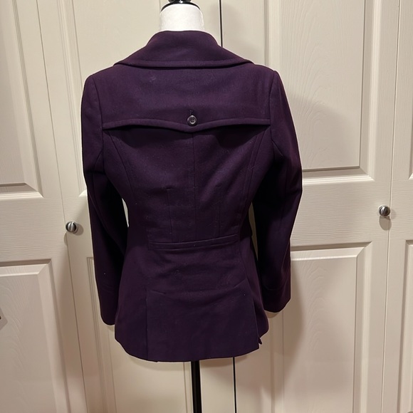 Gorgeous purple double breasted pea coat by DKNY - Picture 5 of 7